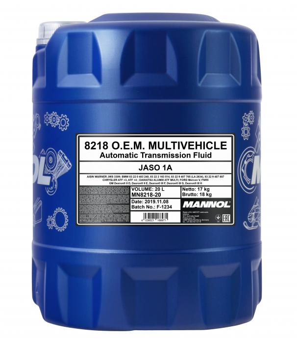 20 Liter Mannol  ATF Multivehicle 3309 - € 79,95
