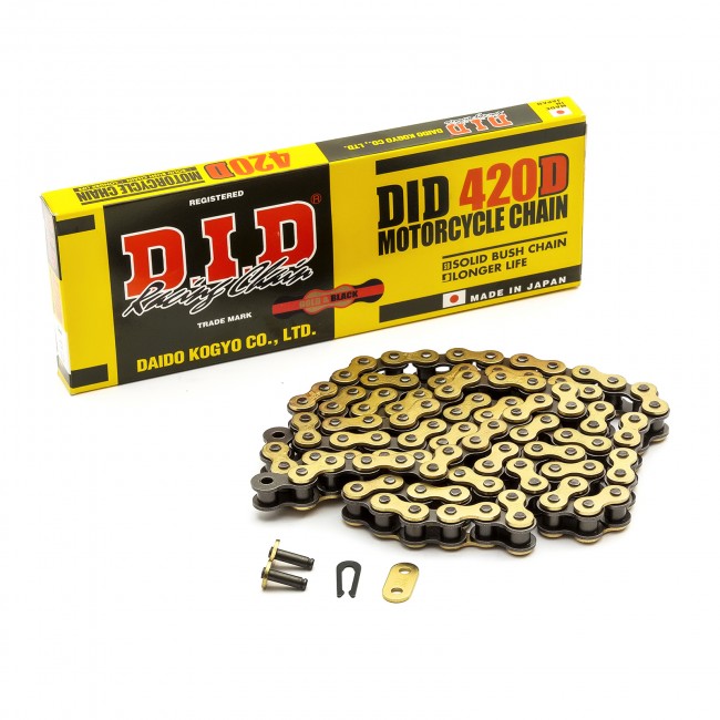 D.I.D. ketting (420D) met clip RB - 130 schakels - € 17,95