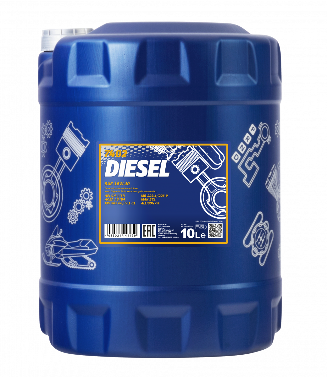 10 Liter Mannol Diesel 15W-40   - € 47,95