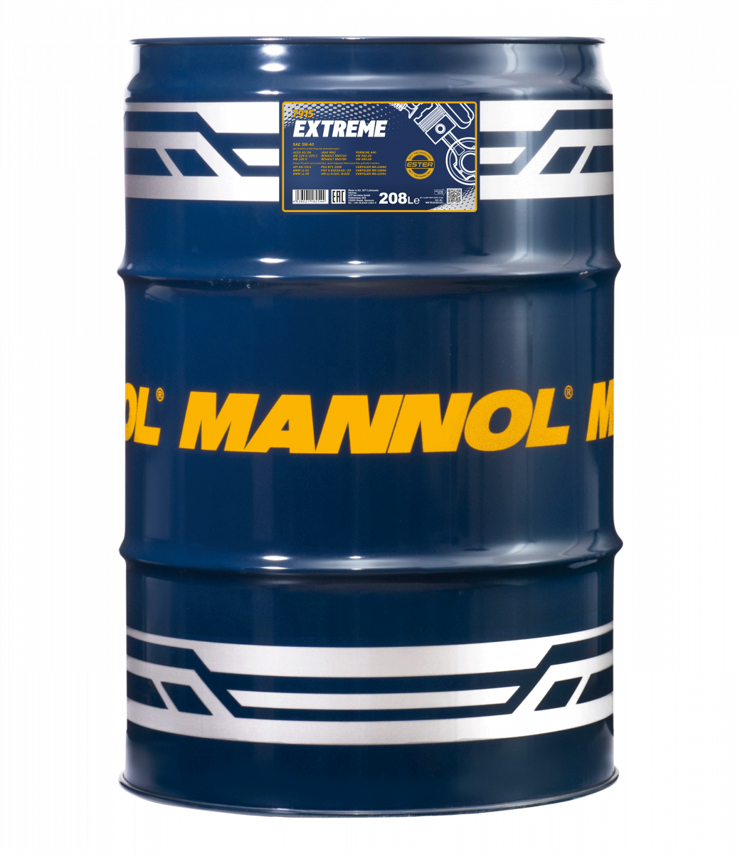 208 Liter Drums Mannol EXTREME 5W-40 Synthetische Olie  - €749,0