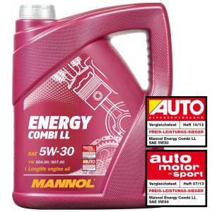 5 Liter Mannol Energy Combi LL 5W-30 - €27,95